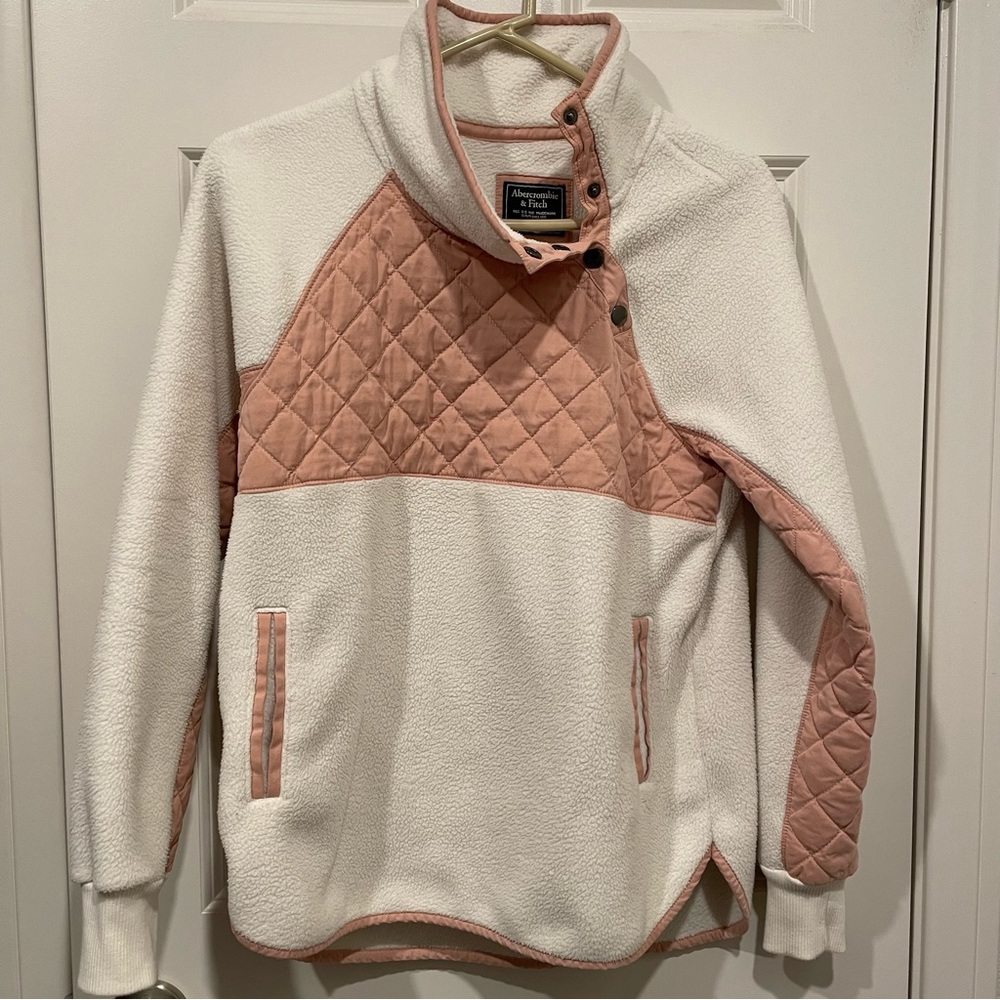 Abercrombie & Fitch Asymmetrical Snap-Up Fleece